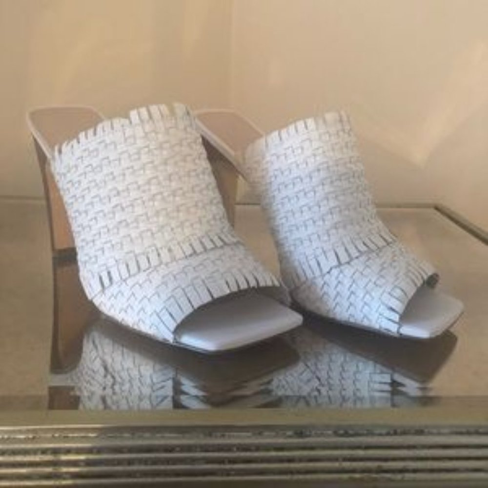 Nine West White Mules